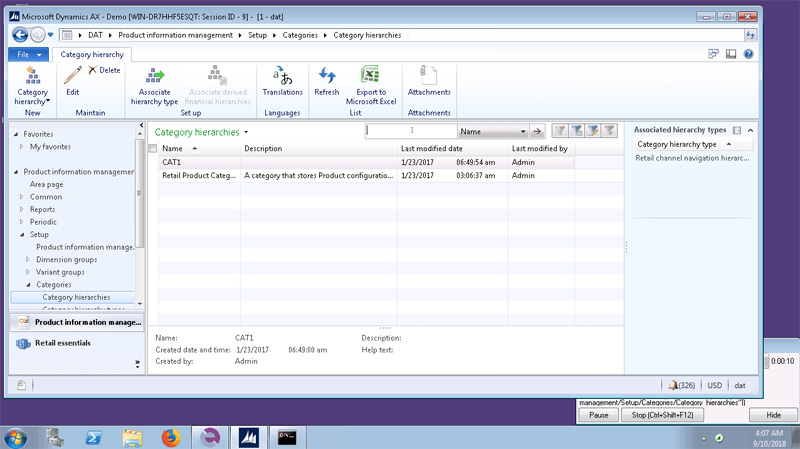 Video showing RPA of Dynamics AX
