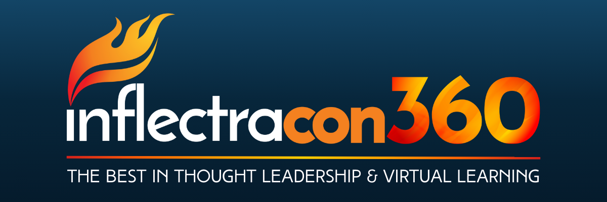 InflectraCon360 logo. The text reads "The best in thought leadership & virtual learning."