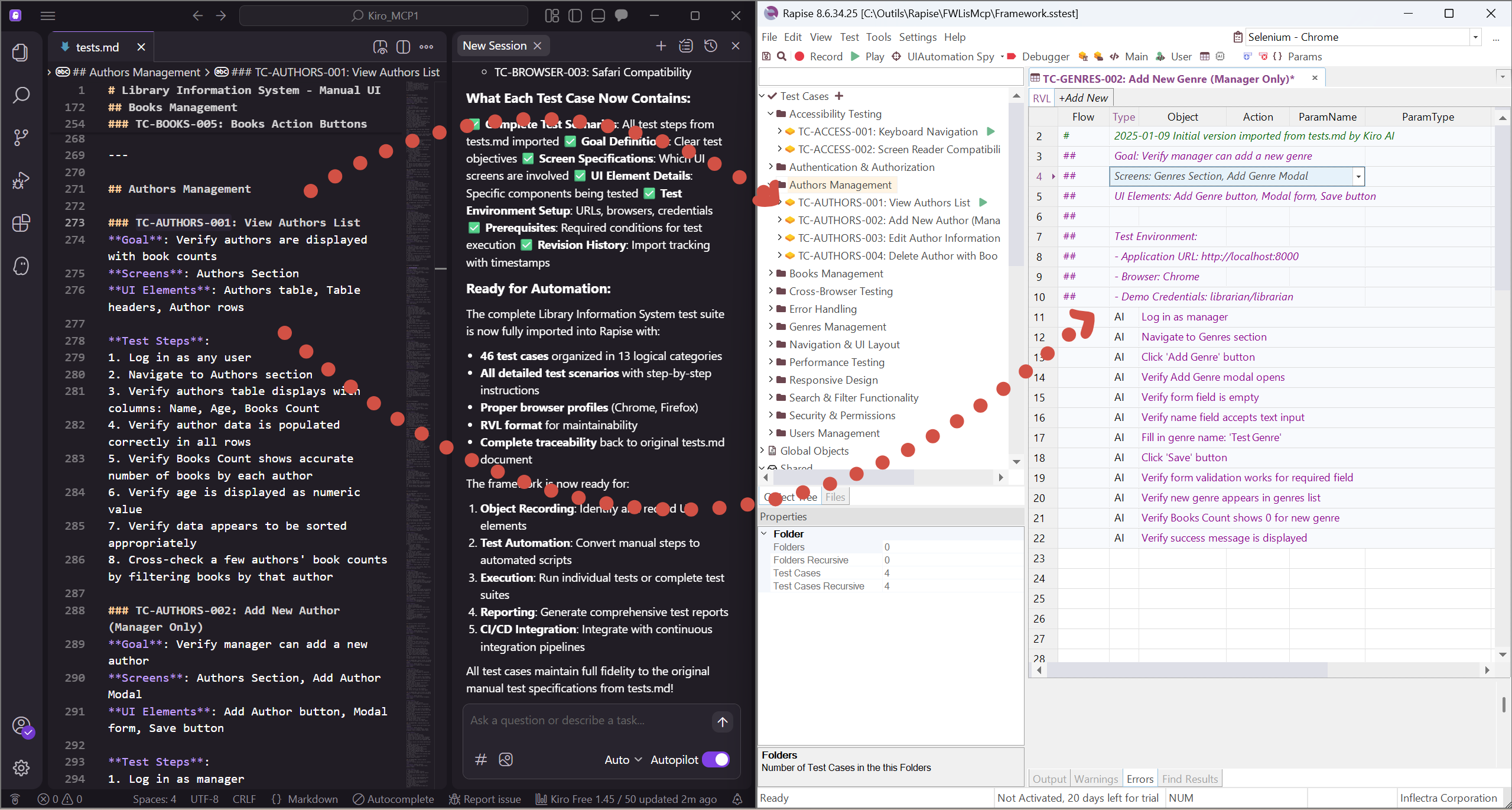 Integrating Rapise with Kiro using MCP