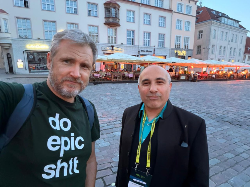 Adam Sandman and Jonathon Wright in Tallinn, Estonia