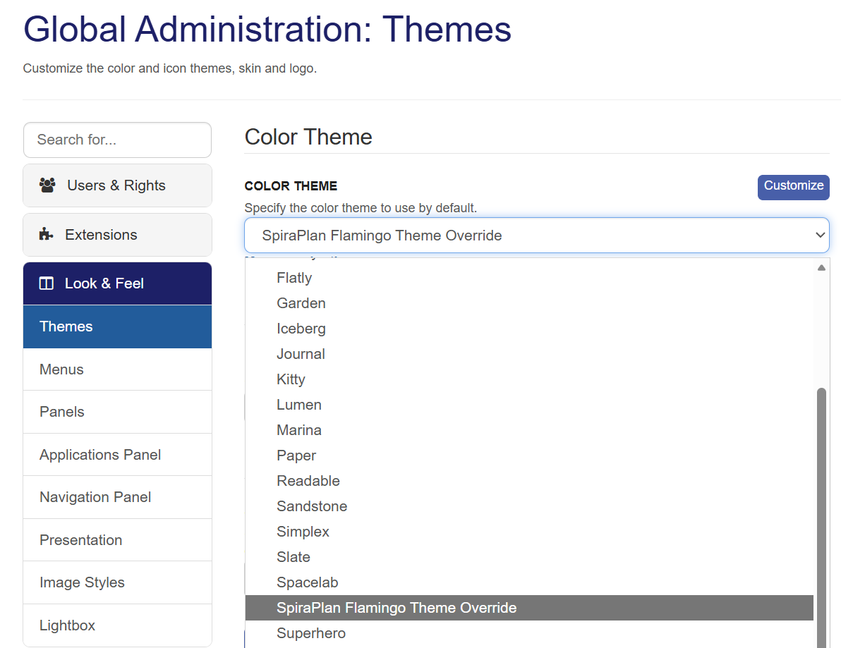 SpiraPlan theme for XWiki